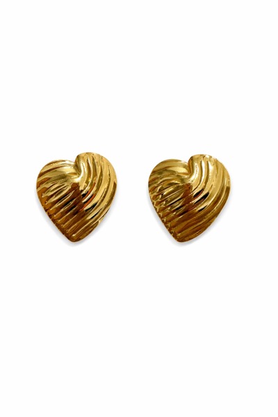 Aretes Corazón Ondas